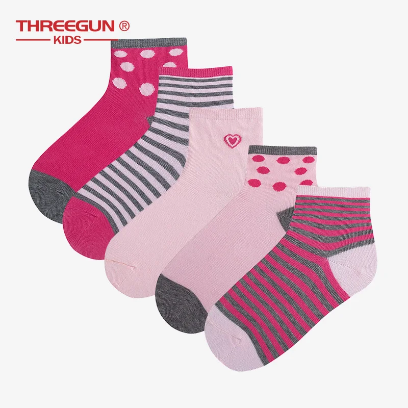 Носки для девочек THREEGUN X Disney милые хлопковые дышащие эластичные начинающих