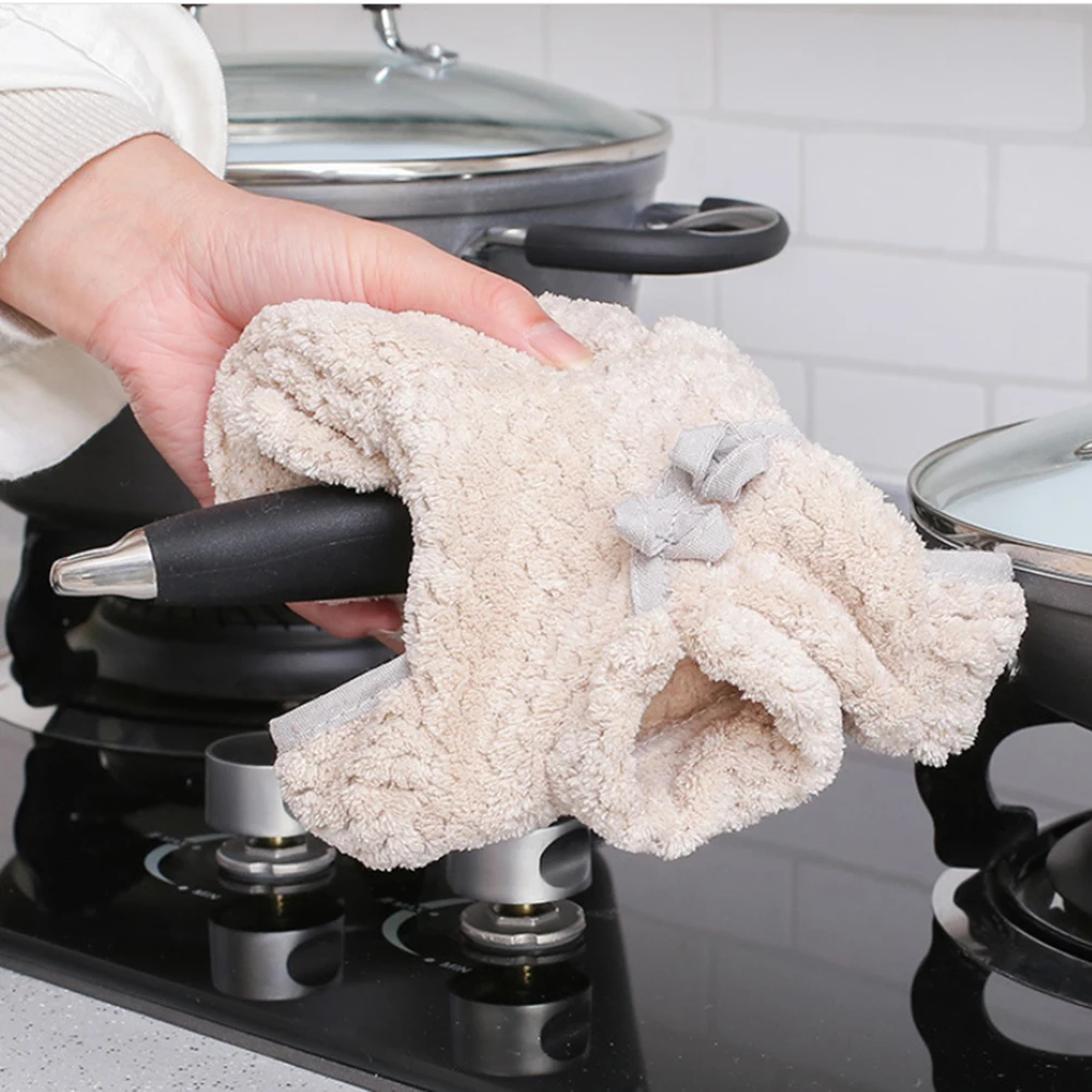 1 шт. Коралловое флисовое полотенце для рук мягкое милое мультяшное платье дома