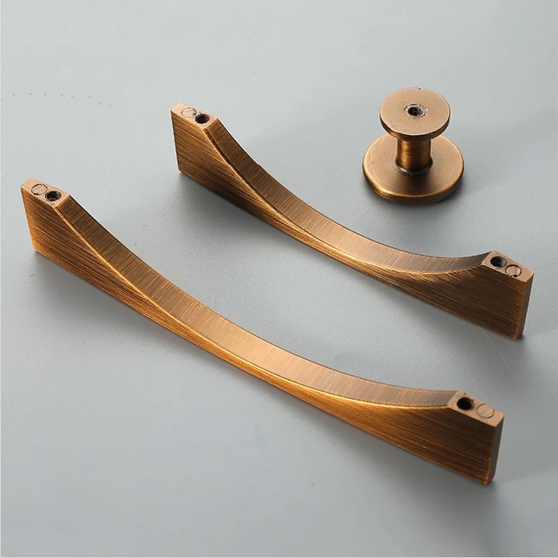 Желтая бронзовая ручка для мебели винтажные бронзовые ручки кухонного шкафа в