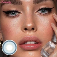 Freshlady 1Pair Color Contact Lens For Eyes Natural Yearly Use Blue Green Beautiful Pupil Beauty Makeup Multicolored Lenses 14mm