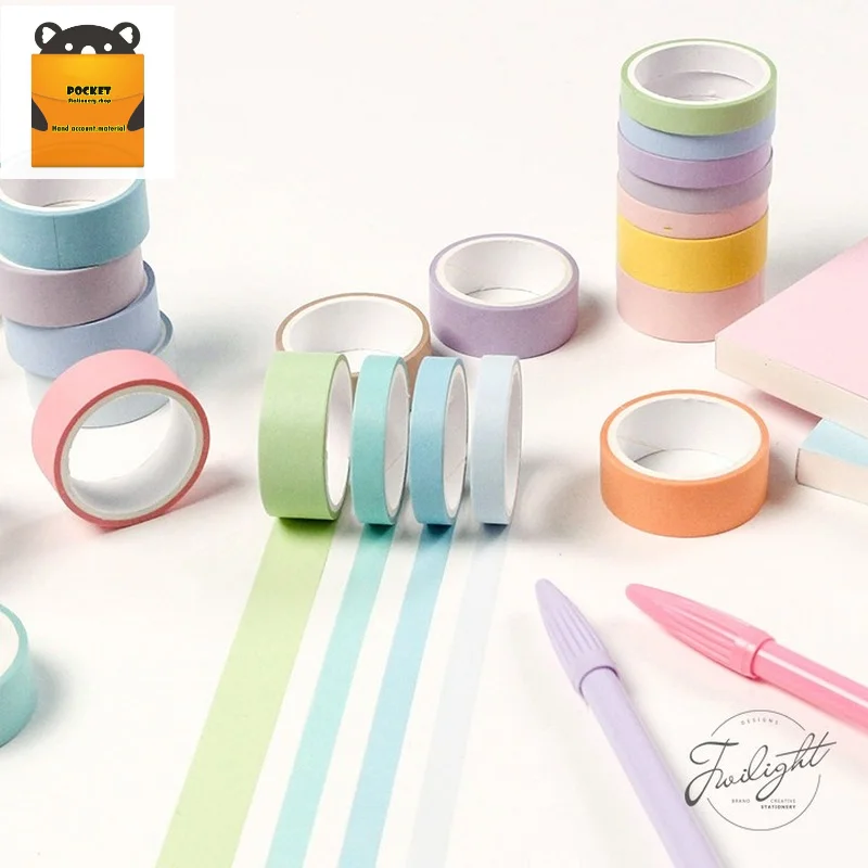

12 Color Twilight, Washi Tape Macaron Decoration Series Handbook DIY Sticker Hardcover ,korean stationery,washi stickers