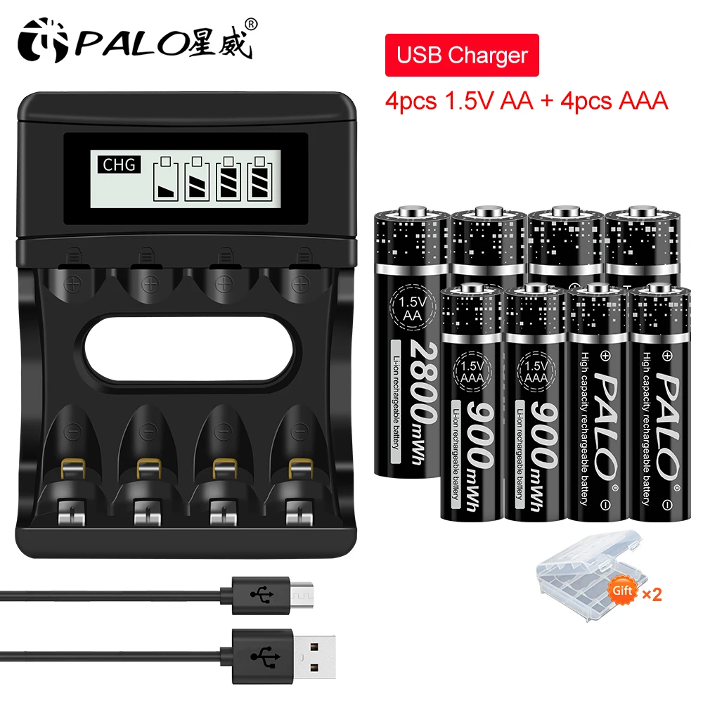 

1.5V AA Li-ion battery +AAA 1.5V lithium rechargeable battery+1.5V battery charger for aa aaa 1.5v lithium rechargeable battery