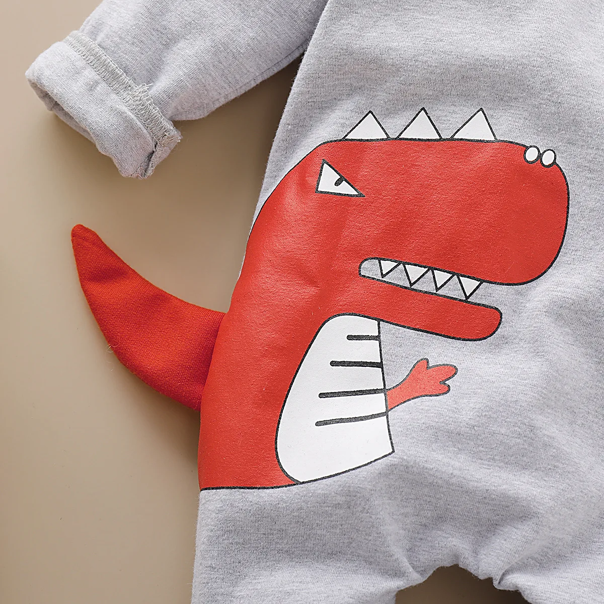 Комбинезон для новорожденных мальчиков с капюшоном костюм динозавра 3D Детские