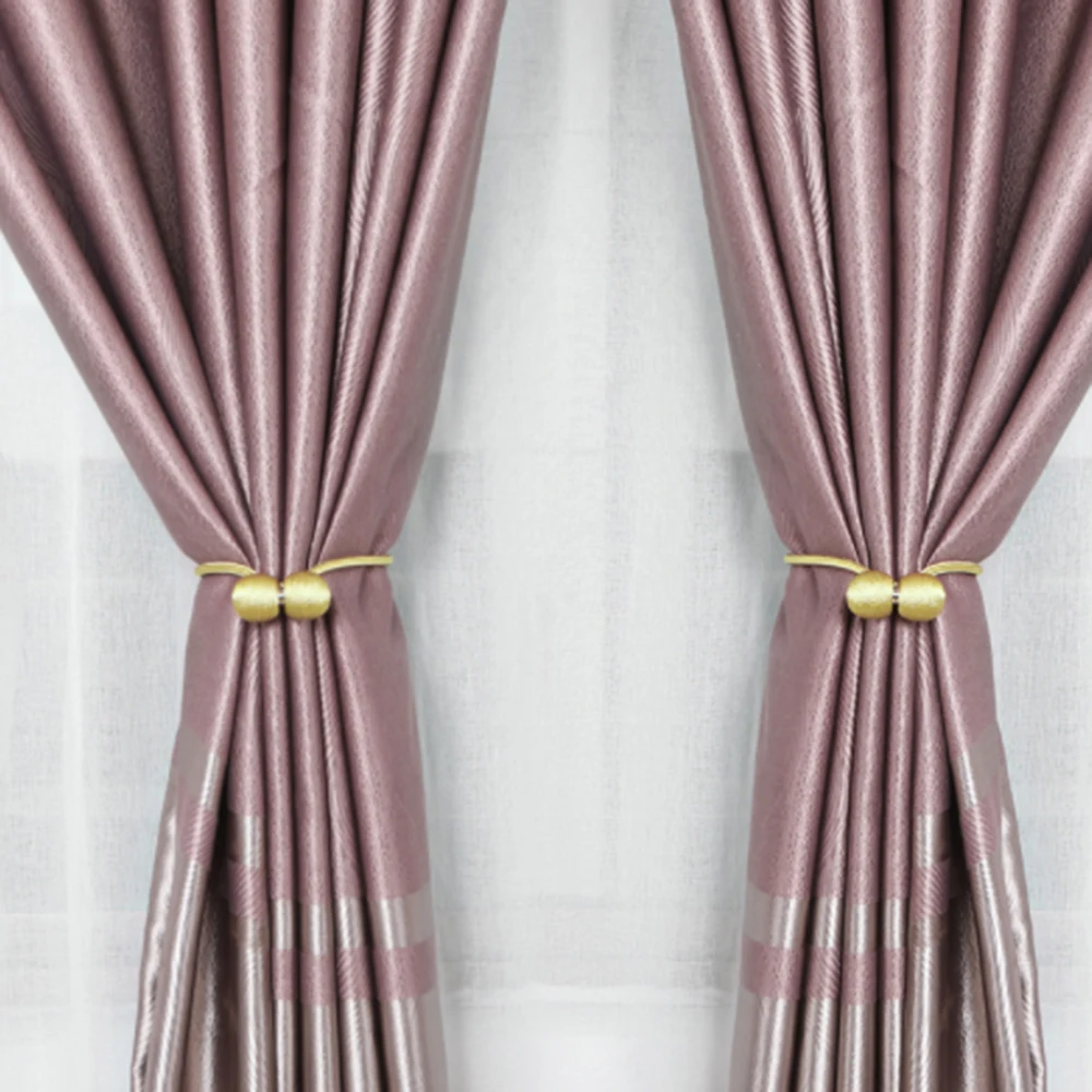 

2pcs Magnetic Ball Curtain Tiebacks Tie Rope Accessory Rods Accessoires Backs Holdbacks Buckle Clips Hook Holder Home Decor