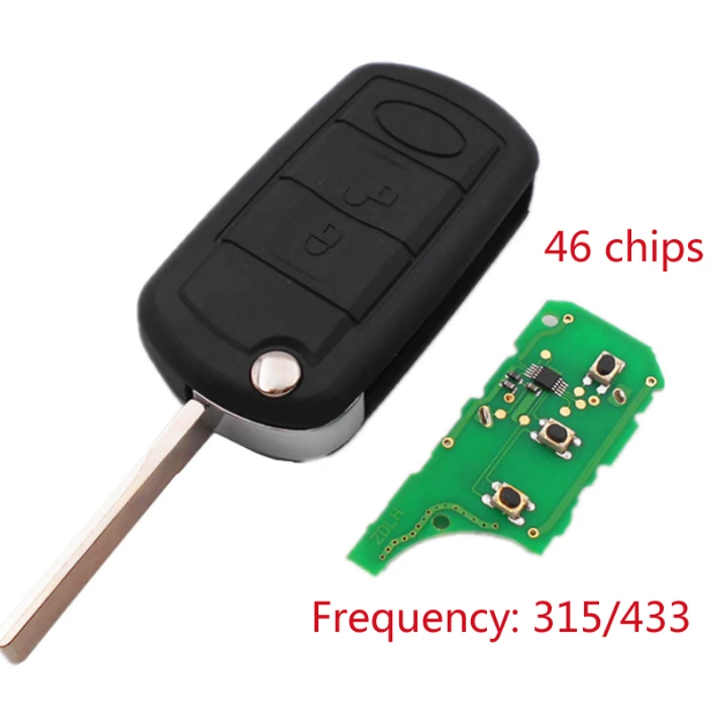 3 кнопки автомобиля Флип складной пульт дистанционного ключа для LAND ROVER Range Rover