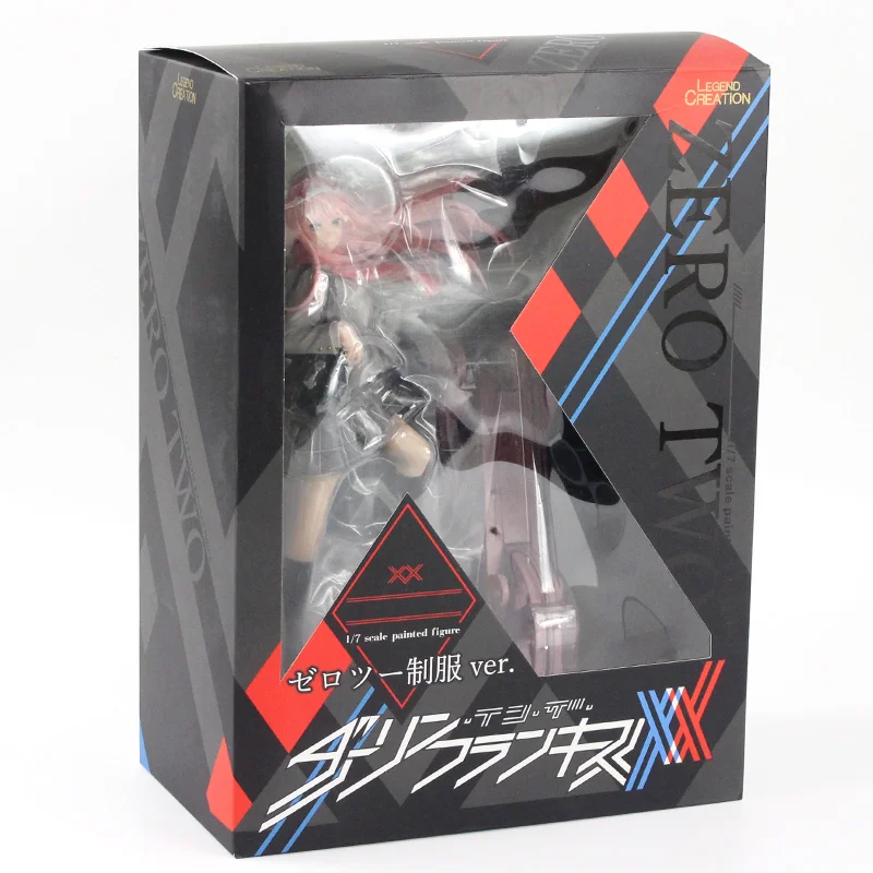 

In The DARLING FRANXX 02 Action Figures 28cm Anime Zero Two Figure PVC Collectible Model Dolls Toys Christmas Figurine gifts