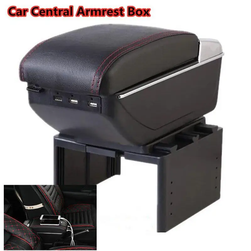 Universal Multi-function Car Central Armrest Storage Box+Cup Holder+Ashtray+7 USB Charger Box | Автомобили и мотоциклы