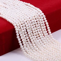 high quality natural freshwater pearl round loose beads for diy bracelet earrings necklace sewing craft jewelry accessory