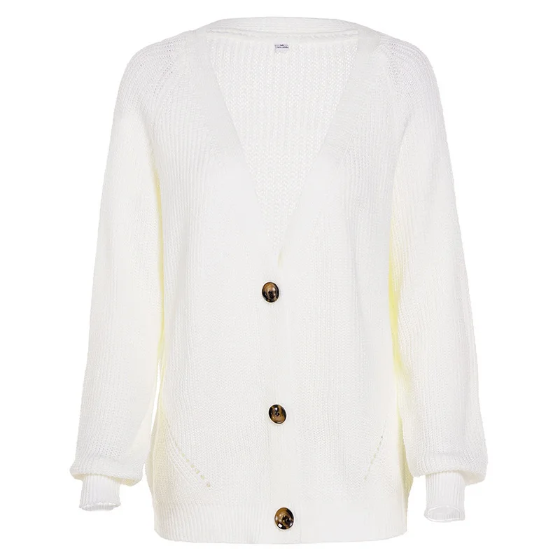 

2021 Women Cardigan Winter Cashmere Sweater Long Sleeve V neck Woman's Sweater Cardigans jersey knit Jumpers Pull Femme Coat