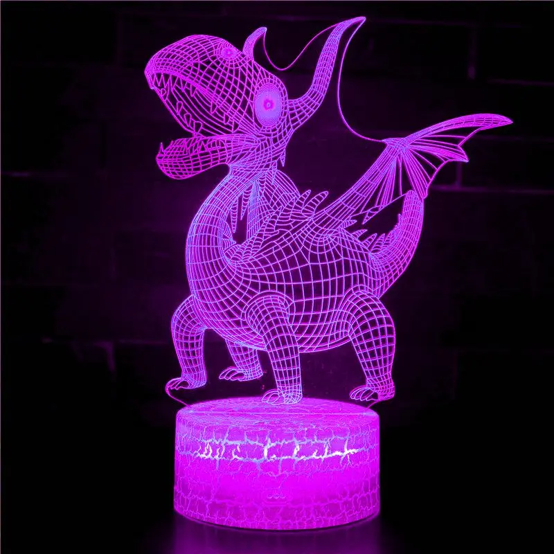 

3D night light for dinosaur duck-billed dragon shape design neon light room wall home decoration bedroom USB LED night light
