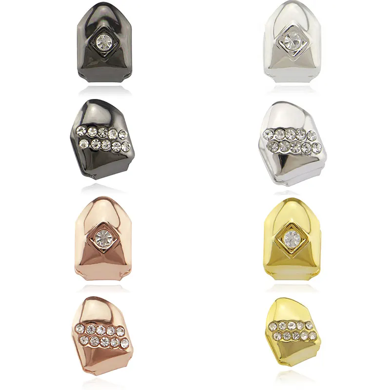 Зубные насадки Щепка покрытием Цвет зуб Bling зубы Мода рок-Рэпер Хип-хоп кепки