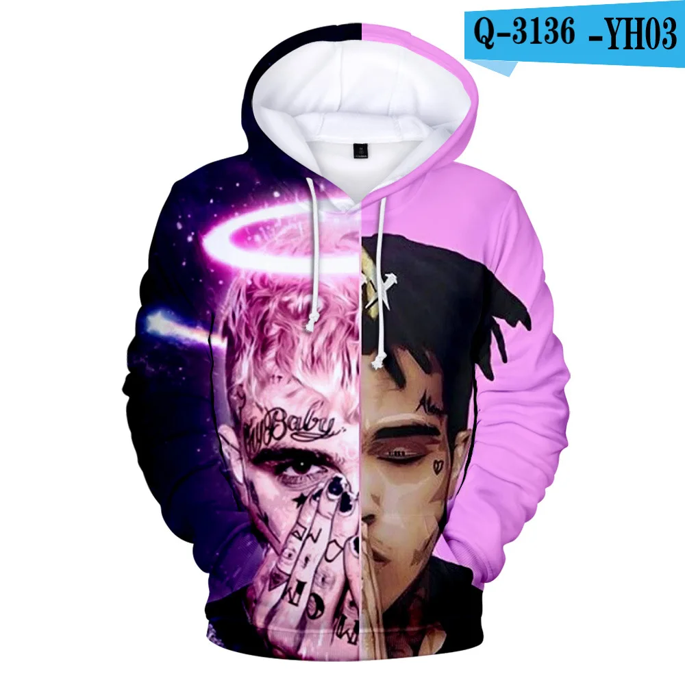 Стиль печати рапер Xxxtentacion толстовки для мужчин/wo мужчин известный бренд модные мужские толстовки Крутая толстовка Xxxtentacion одежда - Цвет: 3D