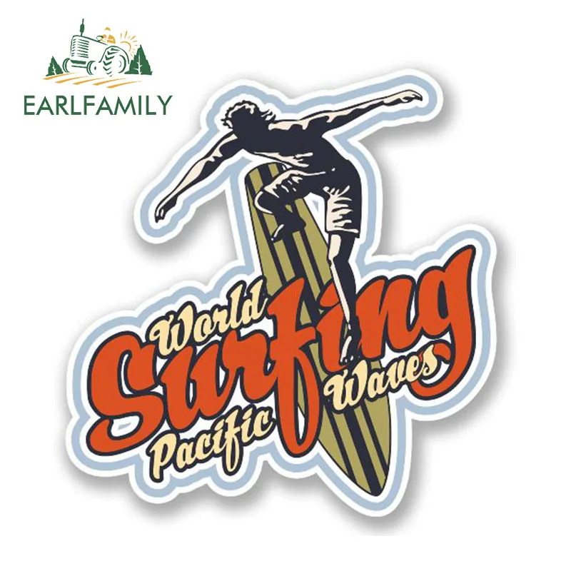 EARLFAMILY 13 см x 11 Тихоокеанская Виниловая наклейка для серфинга ноутбука гавайская