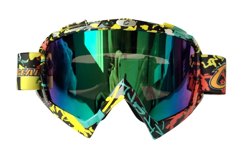 Многоцветный Gafas мотоциклетные очки MX внедорожный шлем лыжный спорт мото ветрозащитные очки велосипедные очки ATV Dirt Bike fox Мотокросс - Цвет: Многоцветный
