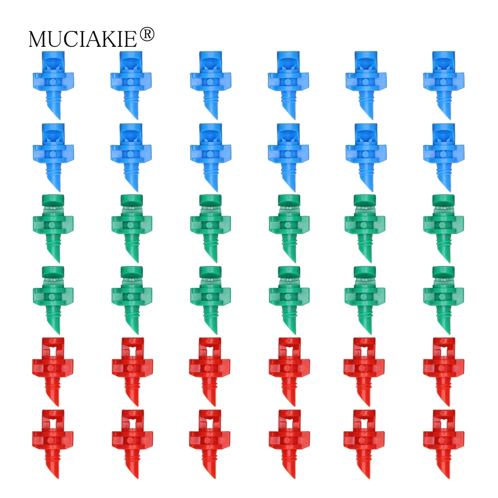 MUCIAKIE 60 шт./упак. 90 180 360 градусов рефракционная Форсунка для орошения сада