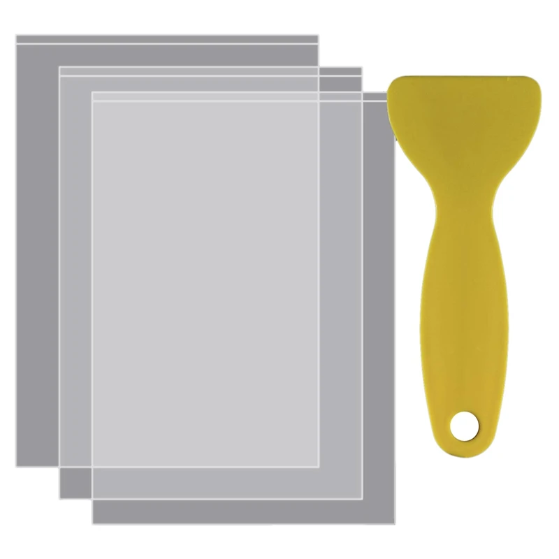 

3Pcs FEP Release Film 200X140X0.15 mm for UV 3D Printers, LCD SLA Resin, with 1Pc Replacement Plastic Spatula