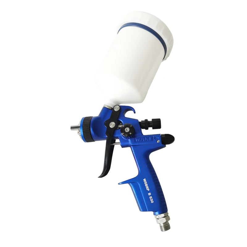 

Синий пистолет-распылитель WAKE S30 с соплом 1,3, пистолет-распылитель краски для автомобиля с резервуаром 600 куб. См Pps и аэрографом Adpater
