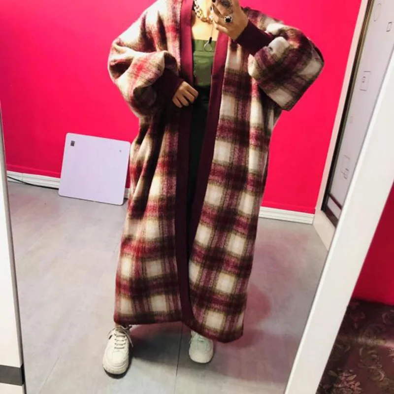 

women's Plaid - printed knitted vest, V-Neck Sweater, long sleeve, fashion, autumn and winter, 2021, 1dd3401