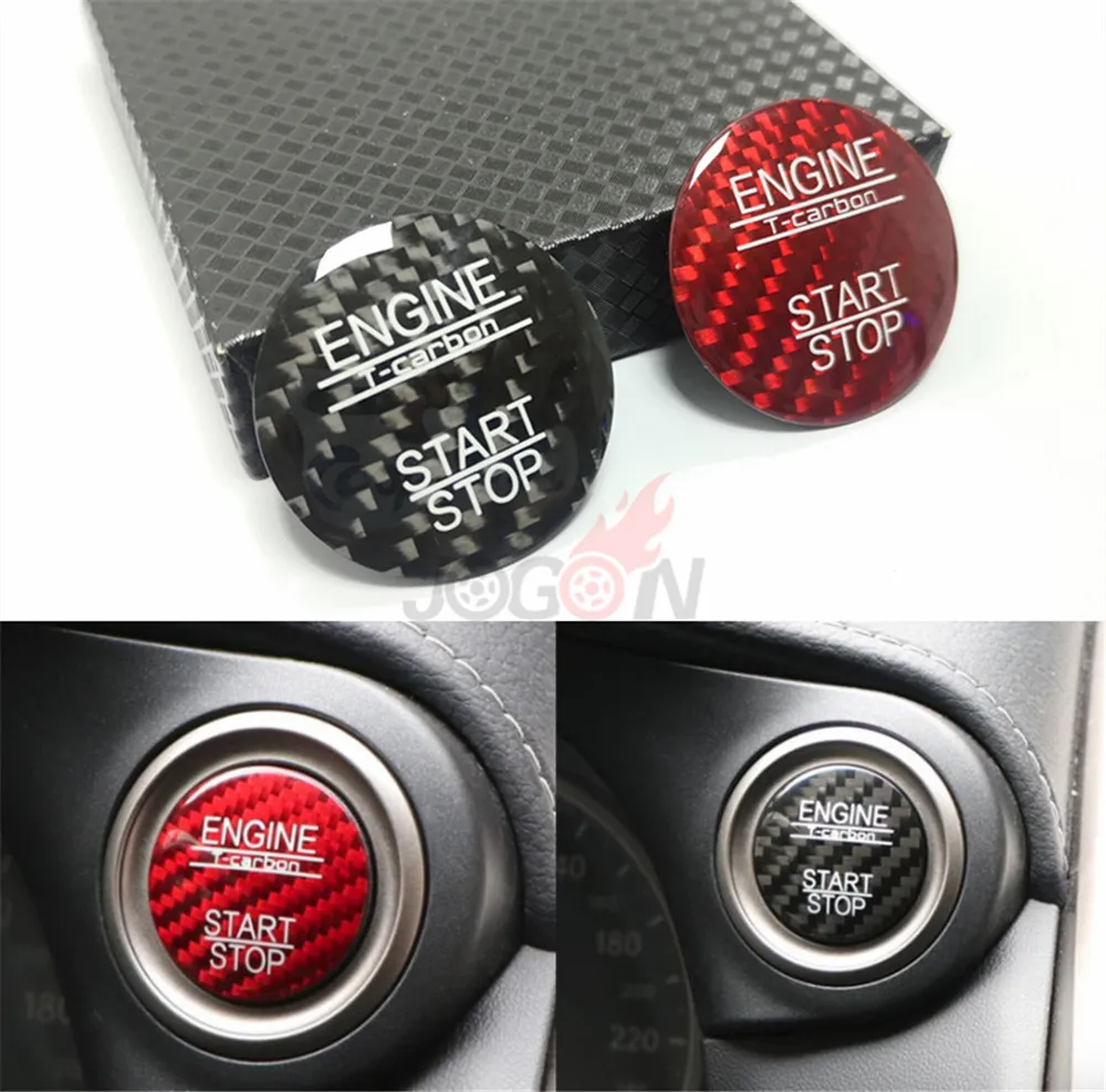 Cubierta adhesiva para botón de arranque de motor, accesorios de fibra de carbono para Lexus IS ES GS NX RX RC 2014-2019