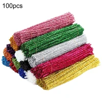 100pcs 30cm chenille stems pipe cleaners kids plush educational toy colorful pipe cleaner toys handmade diy craft supplies