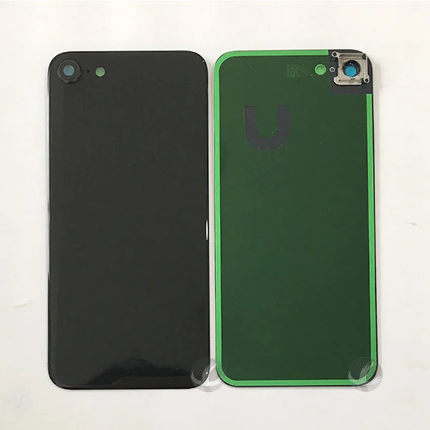 Задняя Корпус с Камера объектив+ клей для iphone 8 Plus 8 P сзади Стекло Заглушка Крышка/верхнее покрытие+ ЕС; Европейский стиль; Коллекция+ логотип