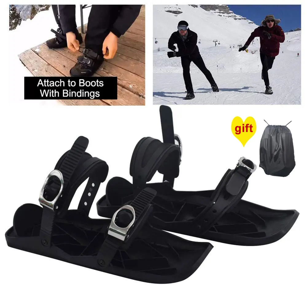 

Мини-коньки для катания на лыжах, короткие скейтборды, снегоступы, высококачественные регулируемые соединения, снегоступы, портативная Лыж...