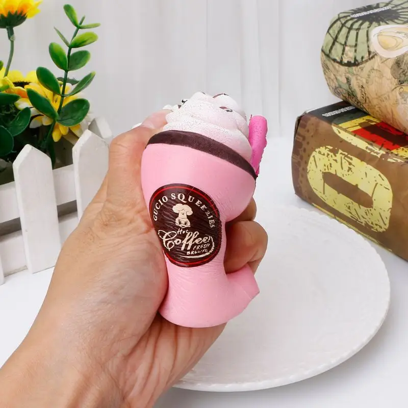 

11CM Coffee Cup With Straw Squishy Toys Kawaii Scent Slow Rising Squeeze Doll