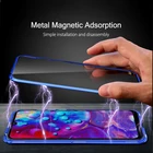 Чехол-книжка для Oppo Realme 8 Pro, 360, металлический, магнитный, противоударный, с двойным стеклом