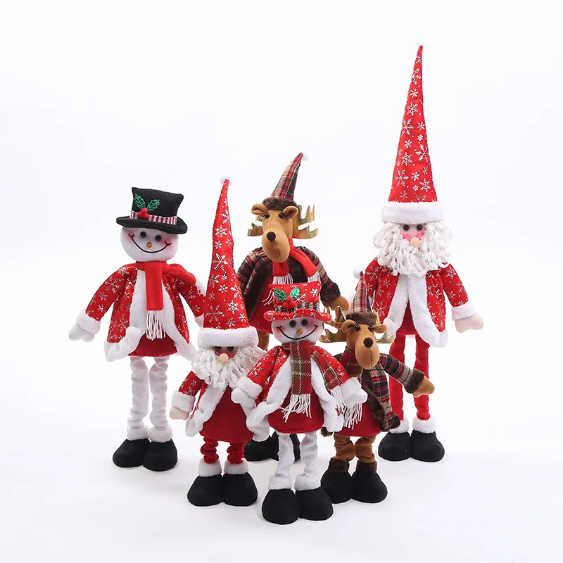 

British style Christmas stretch Santa Claus Snowman doll doll standing position ornament shopping mall hotel window decoration