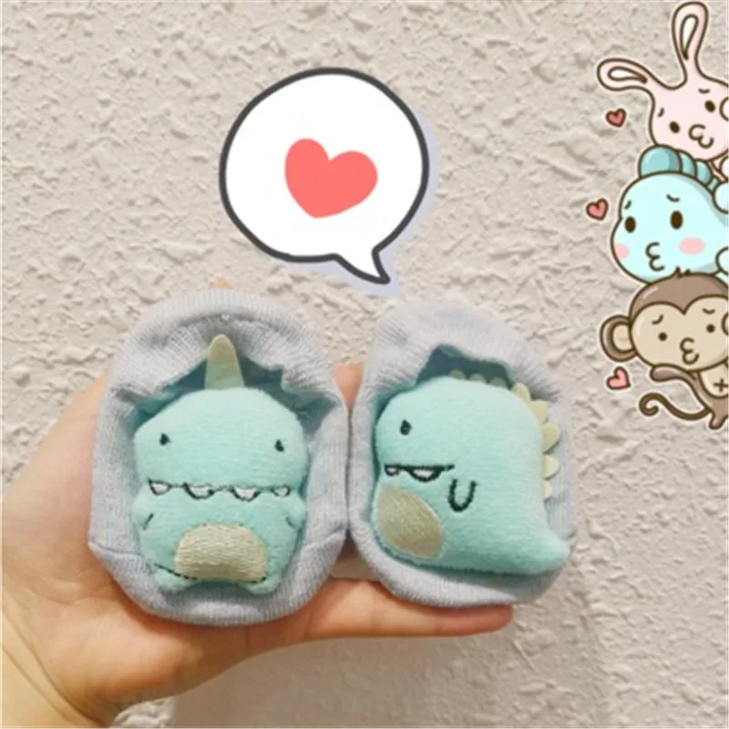 2019 г. Детские носки с героями мультфильмов детские теплые невидимые нескользящие