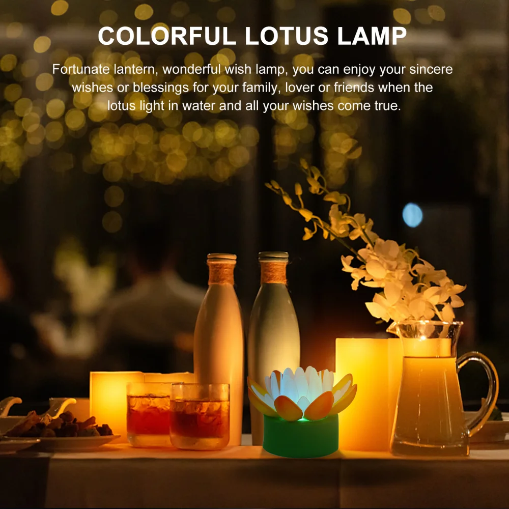 

1 Pc Blessing Lotus Light LED Pond Lamp LED Floating Flowers Lotus Lamp Ornament