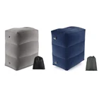 1 шт., автомобильный стиль, 3 слоя, надувная подставка для ног, надувная подушка для путешествий, ПВХ, Флокированная подставка для ног, расслабляющая подушка для автомобиля, поезда, дома, офиса