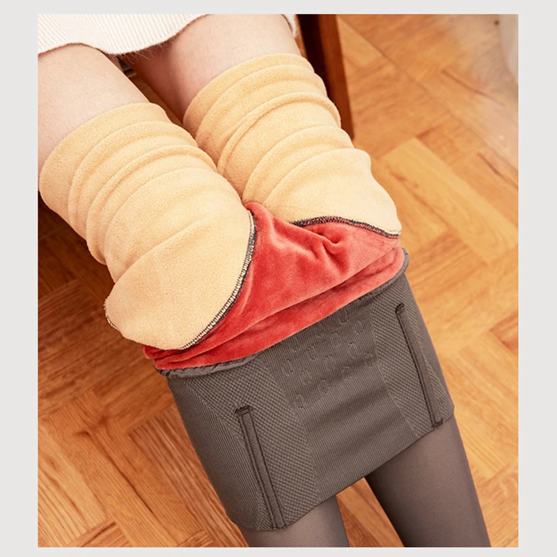 

Women Thick Warm Winter Tights High Waist Plus Cashmere 80/160g Pantyhose J55