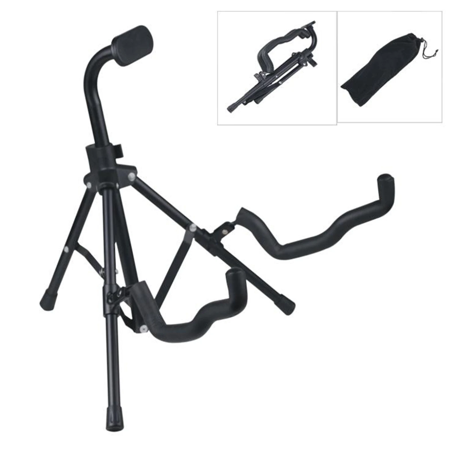 

Guitar Ukulele Floor Stand Black Lightweight Fits for Guitars Violin