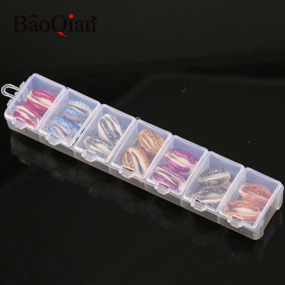 

28pcs/Box of 10-20mm Natural Shell And Conch Crafts For Jewelry Making Diy Charm Necklace Bracelet Loose Beads Accessories