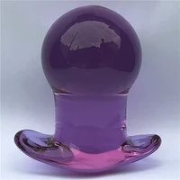 new purple crystal 50mm large butt plug vagina ball glass dilatador anal dildo bead prostata massage ass buttplug gay sex toys