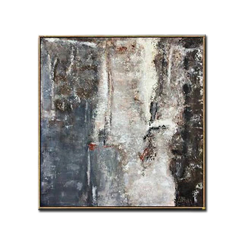 Новое поступление Ручная работа абстрактная картина маслом Золотой Серый белый