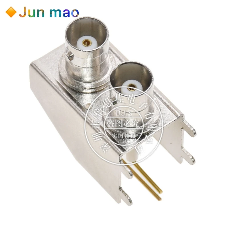 

1PCS Double layer BNC welding plate mother base connected BNC bent foot base 90 degree BNC base double layer base BNC new type