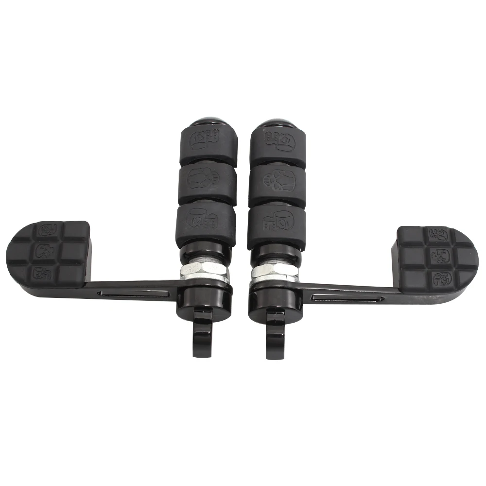 New Skull Anti Vibe Vibration Stirrup Heel Rests Foot Rest Pegs For Harley Softail DYNA FXDF FAT BOB FXDC FXDX Sportster Touring |