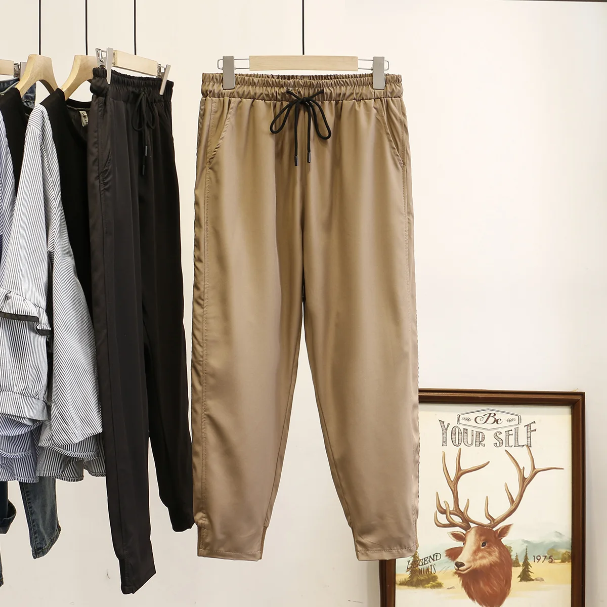 Lady Spring Summer Pants Women Harem Female Ankle Banded Trousers Thin Plus Size Fashion Loose S6-9622 | Женская одежда