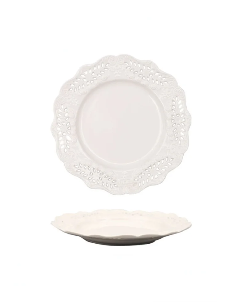 

Kitchen Wedding Birthday Plates Sets Ceramic Luxury Salad Porcelain Dinner Set Trinket Dish Dessert Assiette Dinnerware OA50LRC