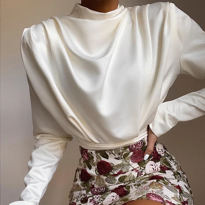 

Women Satin Blouse Long Sleeve Elegant Bodysuits Tops Women 2020 Spring Autumn New Romper Mujer Ladies Cute Shirts Jumpsuit