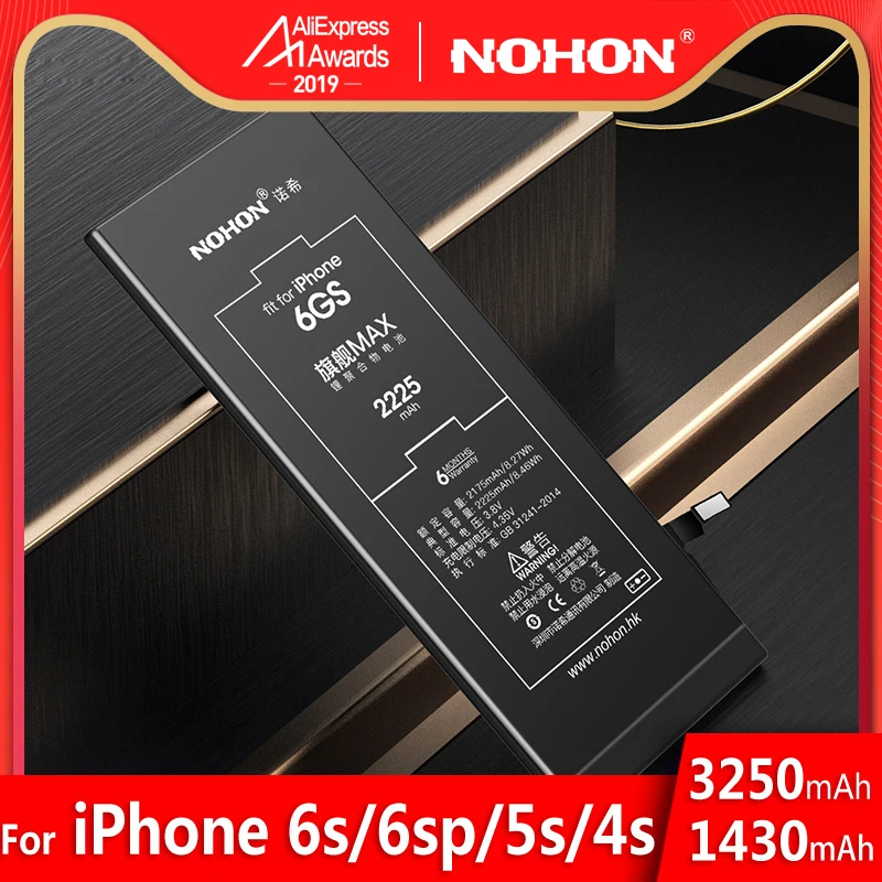 NOHON телефон батарея для Apple iPhone 6S 6 S Plus 6splus 5s 5C 4S аккумулятор Замена высокой емкости Bateria бесплатные инструменты Розничная упаковка
