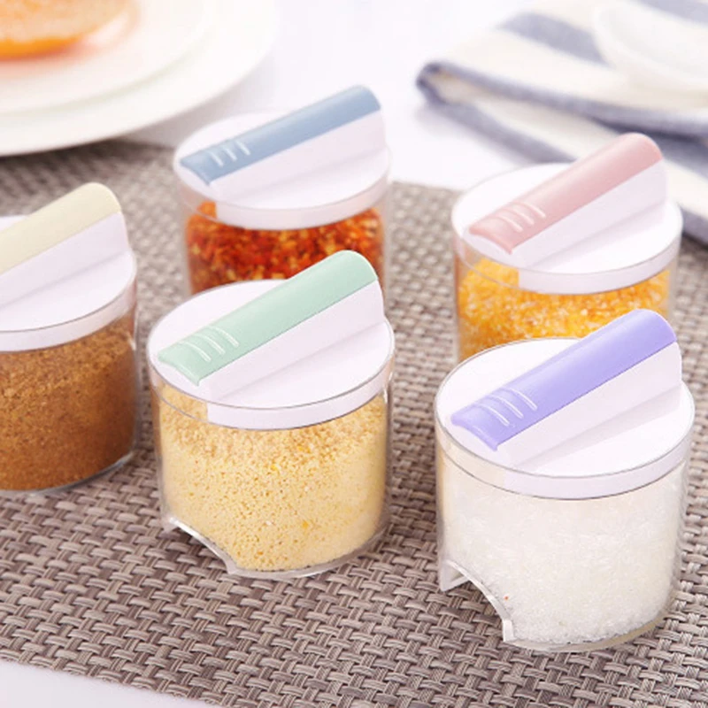 

Spices Seasoning Jar Transparent Sugar Salt Bottle Kitchen Accessories Transparent Tower Type Seasoning Storage Bottles & Jars