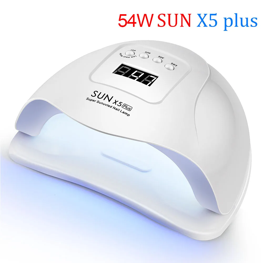 54W SUNX5 PLUS SUNX5 Max УФ-лампа, светодиодный светильник для ногтей, 80 Вт/54 Вт/45 Вт, Сушилка для ногтей, для всех гелей, лака, светильник для солнца, лампа для льда, инфракрасное Зондирование для маникюра - Цвет: 54W SUNX5 PLUS