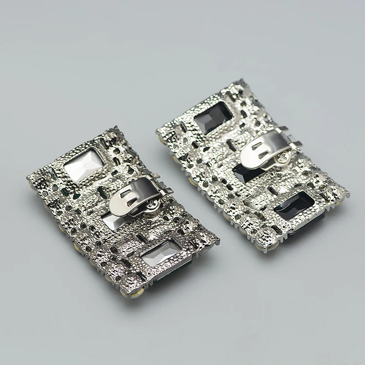 1 Pair Simplicity Crystal Rhinestone Shoes Decorated With Shoe Buckle Shoes Flower Shoe Accessories Removable Big Size