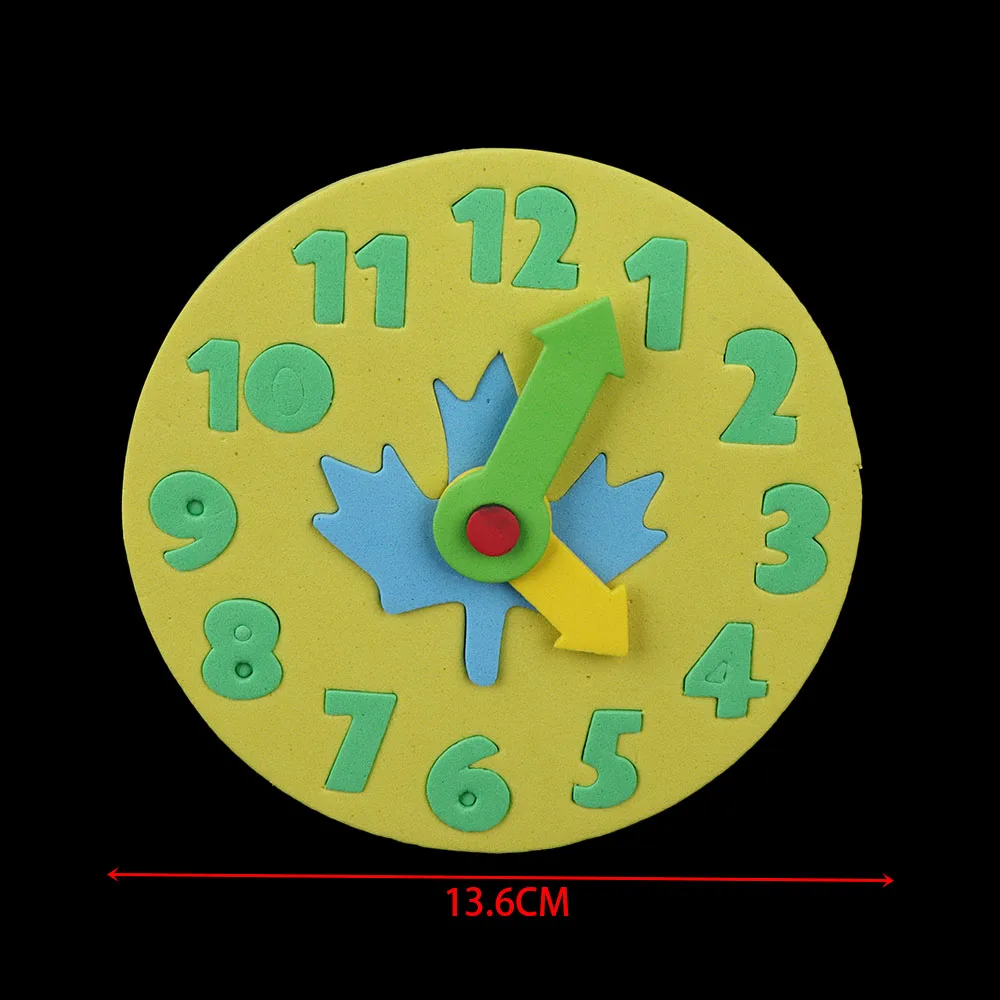 

New Manual DIY Homemade EVA Stitching Small Clock Material Kits Clock Cognitive Educational Put In Fun Toys