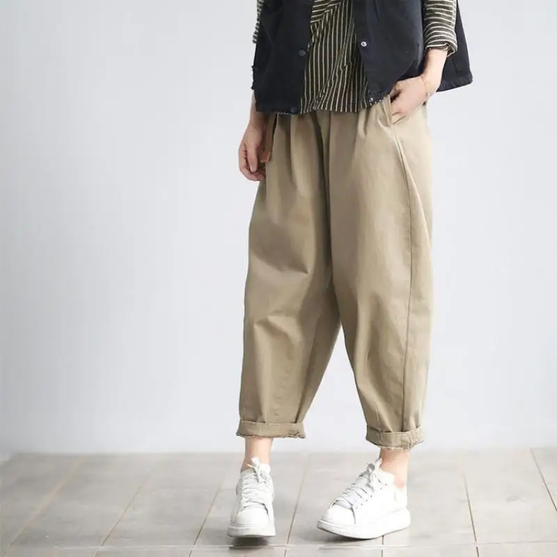 Штаны-шаровары женская одежда для отдыха новинка 2019 осенние брюки повседневные