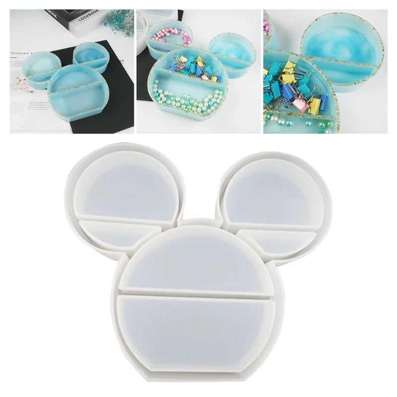 

Crystal Epoxy Resin Mold Jewelry Storage Container Box Tray Silicone Mould DIY Crafts Decorations Ornaments Casting Tools