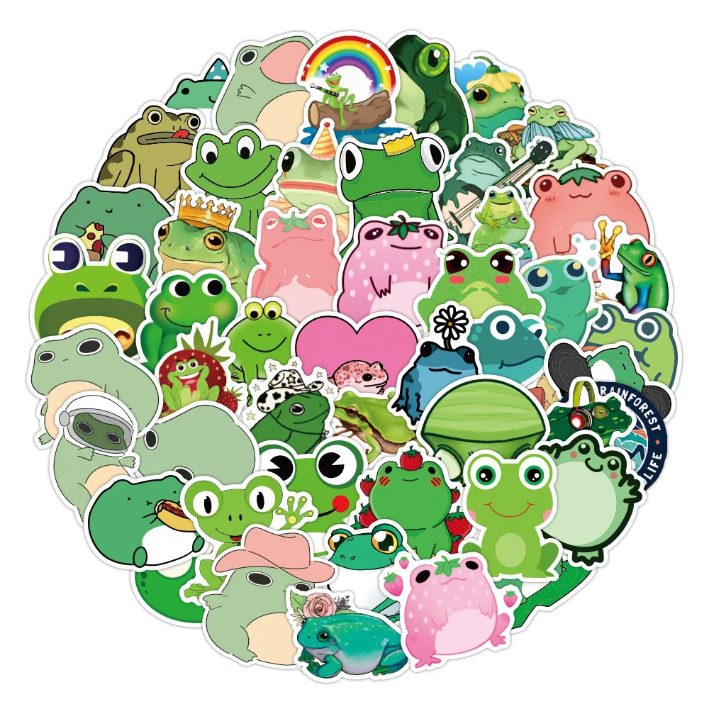10/30/50 шт в наборе Kawaii с изображением мультяшных персонажей &quotлягушка&quot